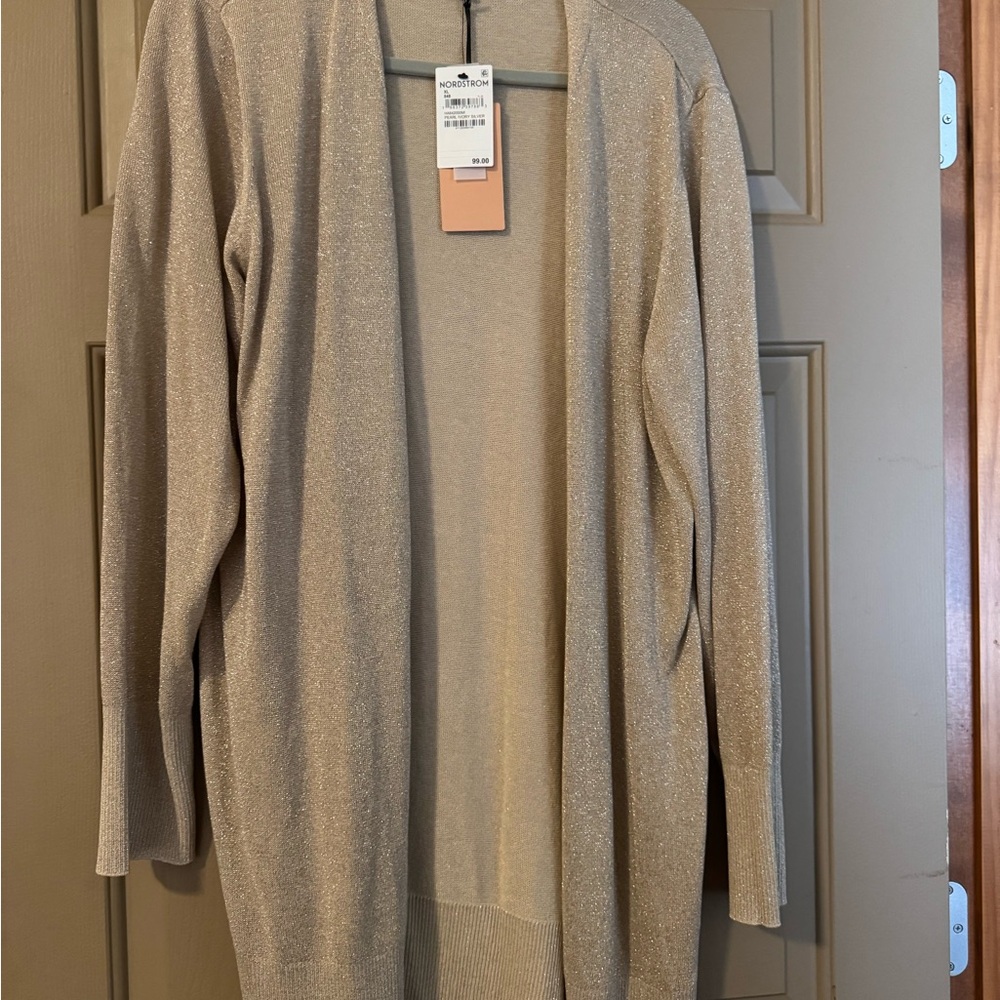 Nordstrom Women's Shimmering Tan Cardigan